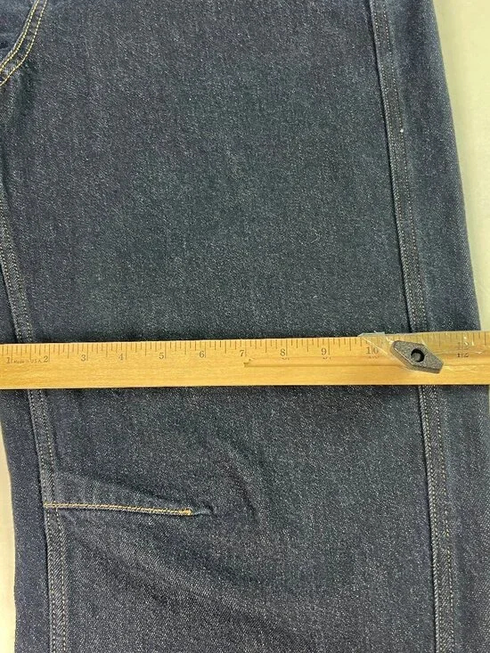 Pistola Jeans Women's 37x25* Beau Seamed Horseshoe Crop Dark Blue Denim Tag 33 - Picture 13 of 16